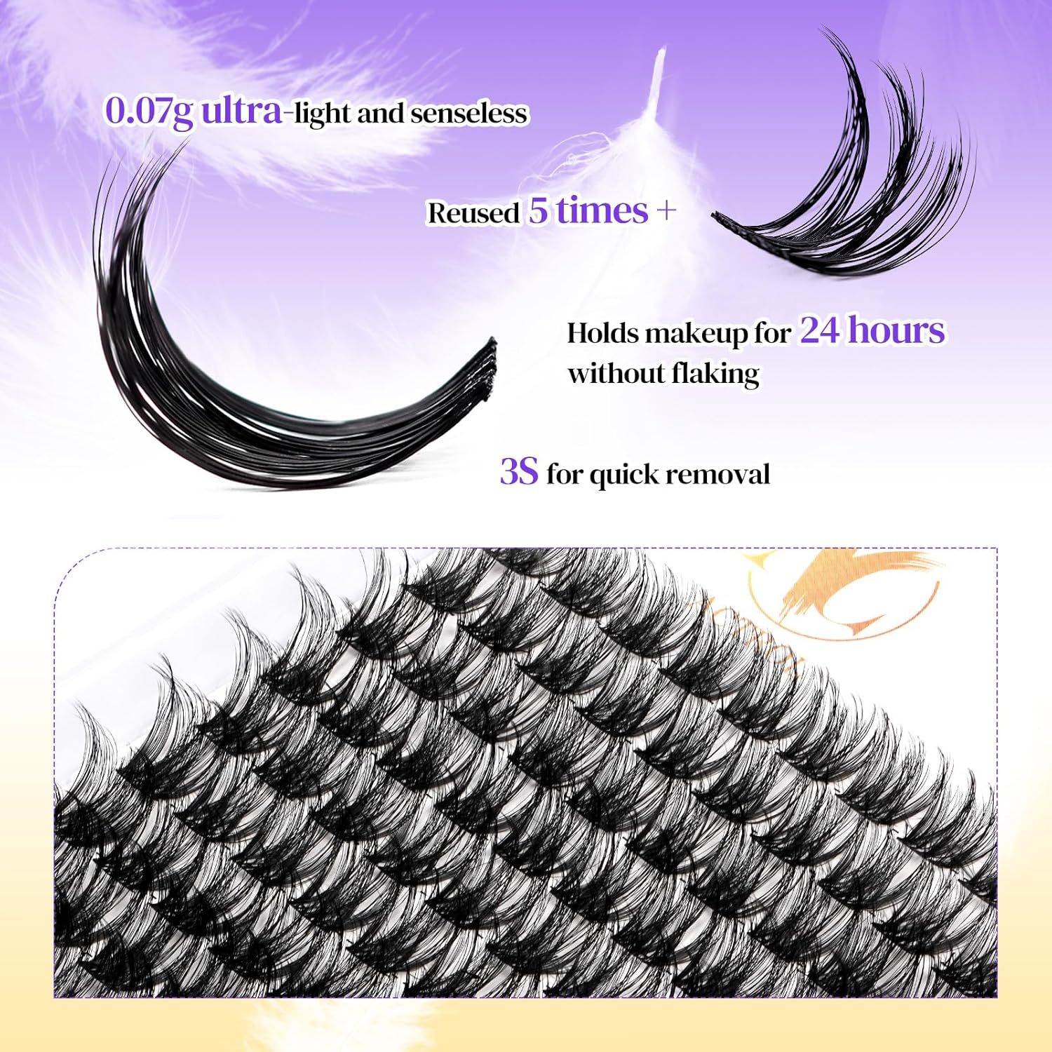 ACTROL Individual Eyelash Lashes Clusters ACT-A 0.07 14-20Mm Mix D Curl - Natural & Bold Volume Lashes, Reusable DIY Lash Extensions for Customized Looks - Hypoallergenic & Cruelty-Free image number 1
