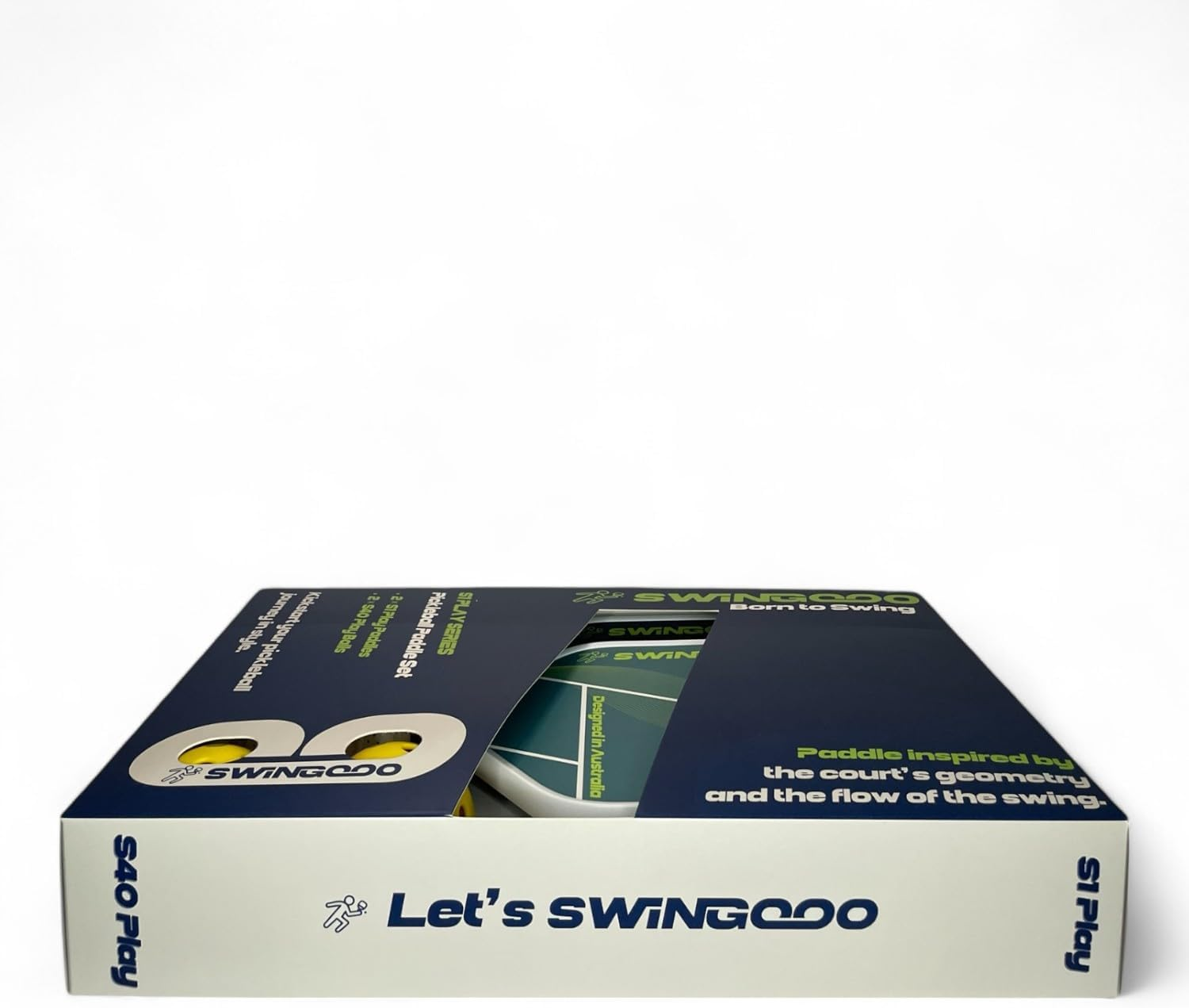 Swingooo Pickleball Paddle Set, 2 Composite Face Paddles with Polymer Core, 220G, Cushion Grip, Includes 2 S40 Play Balls, Beginner Level image number 3