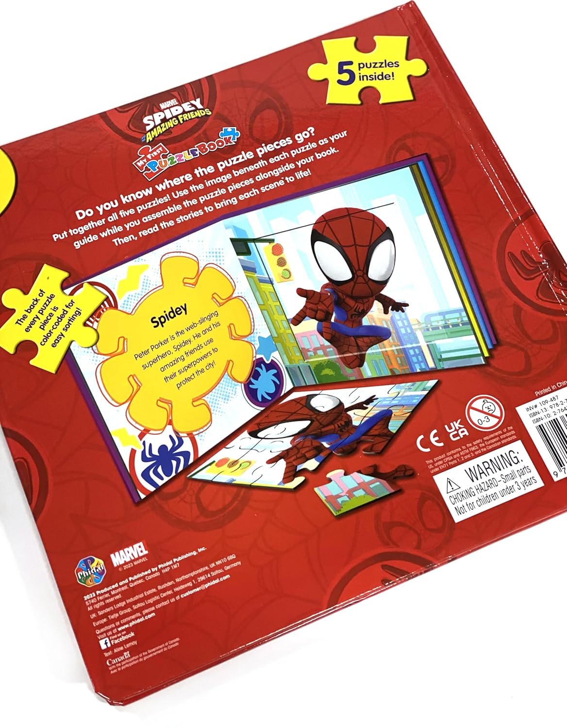 Marvel Spidey and His Amazing Friends My First Puzzle Book - Jigsaw Puzzles for Kids, 10-Page Board Book, 5 Puzzles to Enjoy: Jigsaw Book for Kids Children Toddlers Ages 3+