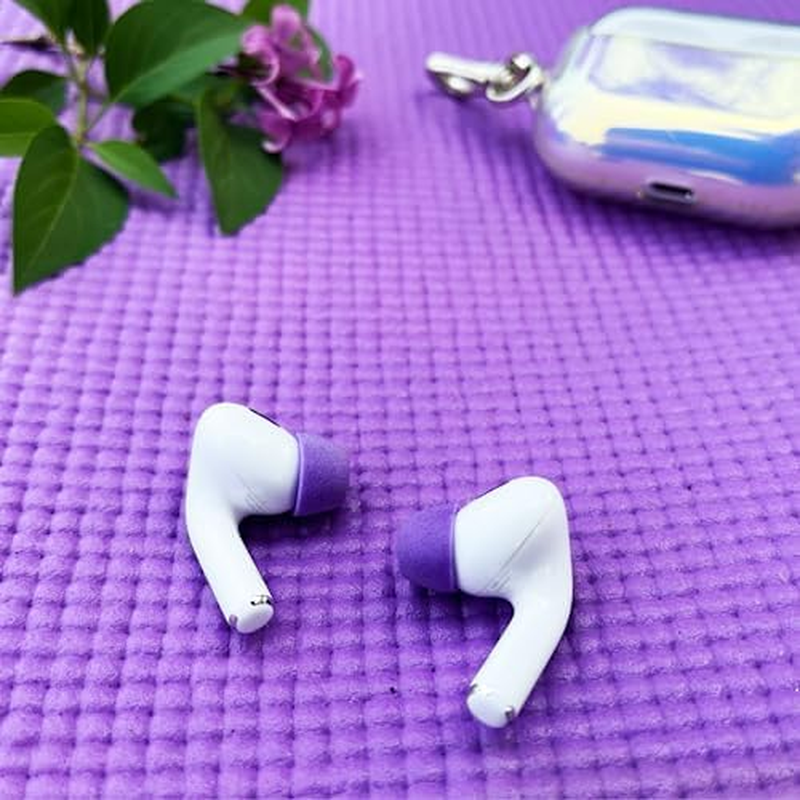 Comply Foam Ear Tips for Apple Airpods Pro Generation 1 & 2 Lilac Purple Ultimate Comfort | Unshakeable Fit | Medium, 3 Pairs image number 6