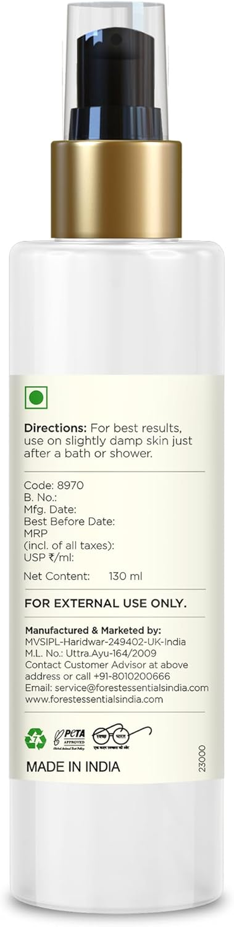 Forest Essentials Ultra-Rich Body Milk Indian Rose Absolute 130Ml (Body Lotion) image number 1