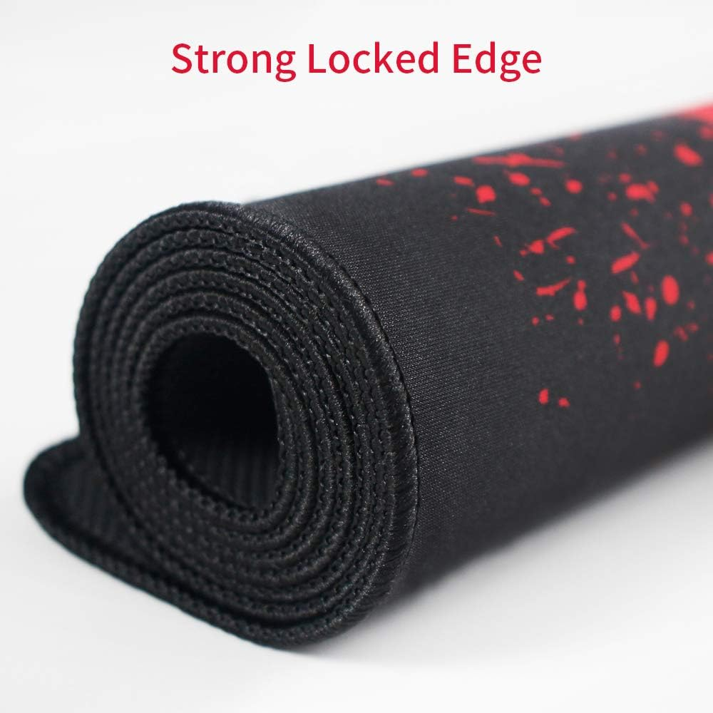 Exco Extended Gaming Mouse Pad, 90 X 40 Cm XXL Mousepad with Non-Slip Rubber Base and Stitched Edge,Smooth Surfaces Red Mouse Mat(Desk Pad) for Gaming and Working 14674 image number 6