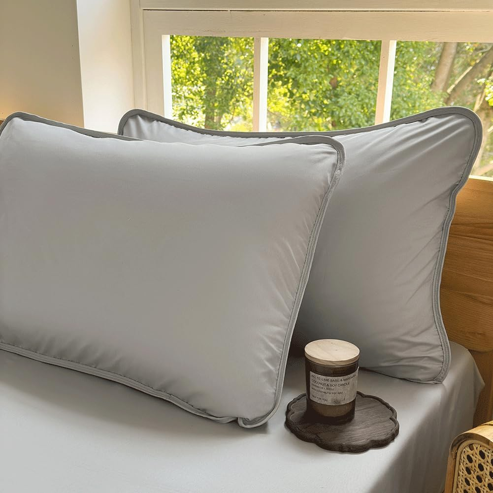 Mite Cover Pillow 60 X 60 Cm Set of 2, Allergy Sufferers Pillow Case, Pillow Cover against Dust Mites, Allergy Bed Linen Set, anti Mite, 60 X 60 Cm Pillow