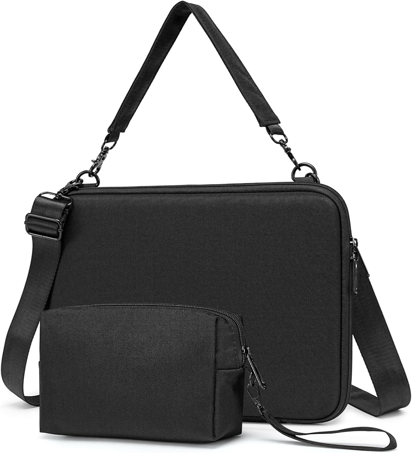 HYZUO 15-16 Inch Hard Shell Case Laptop Sleeve Bag for Macbook Pro 16 M4-M1, Macbook Air 15 M4 M3 M2, 15" Surface Laptop, Dell XPS 15/16, HP Envy/Pavilion 15, ASUS Vivobook/Zenbook 15, Black