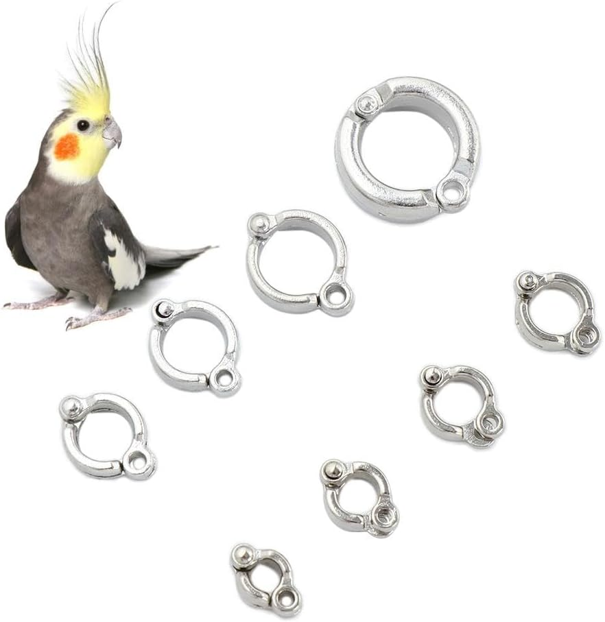 Pokinge 10Pcs Bird Foot Rings, 4.5Mm anti Escape Parrot Leg Rings, Bird Outdoor Fly Training Accessories image number 5