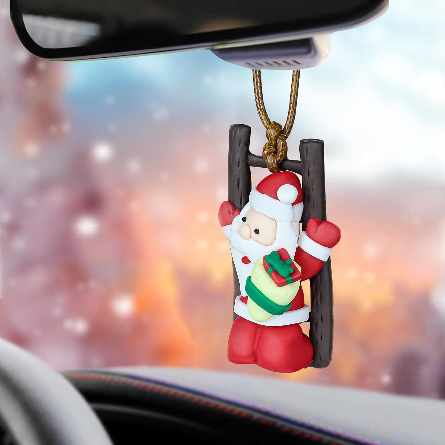 Swinging Duck Car Hanging Ornament, Car Hanging Accessories, Car Accessories Interior Aesthetic to Reduce Visual Fatigue, Cool Room Decor, Duck Hanging Car Ornament, for Women and Men(Brave)