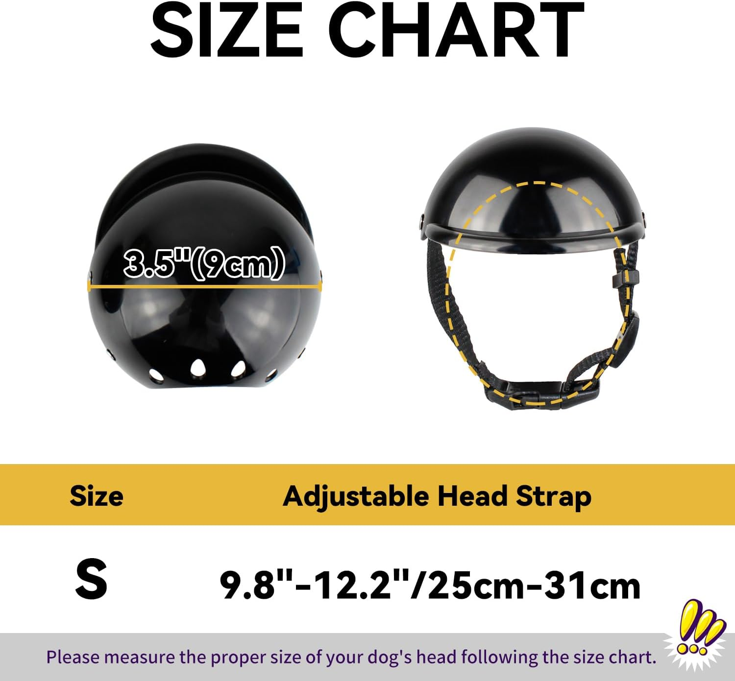 Enjoying Pet Helmet, Hard Hat for Small Dogs, Motorcycle/Bike Hat for Cat, Outdoor Riding Puppy Cap, Black, Small image number 6