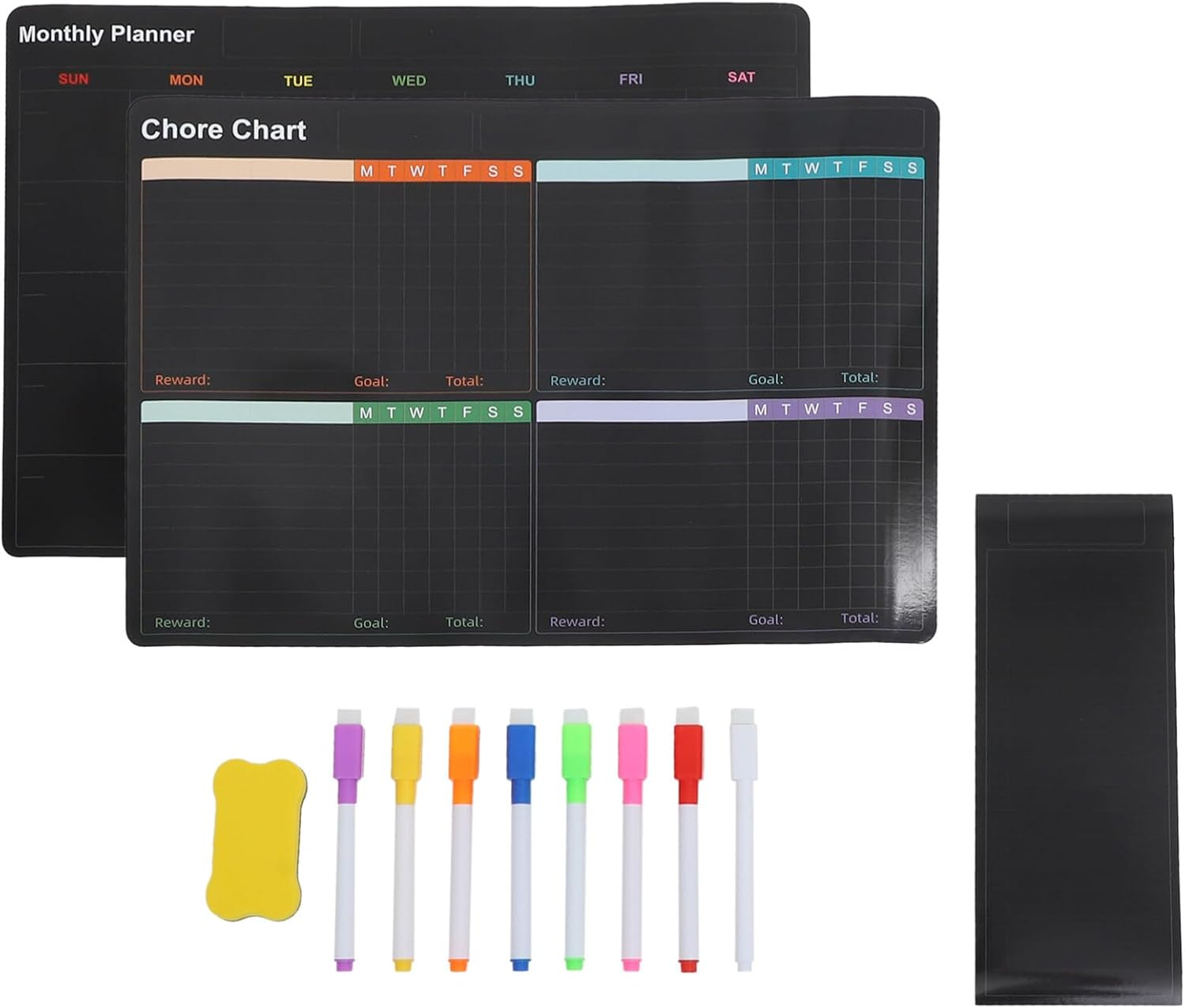 Abaodam Magnetic Fridge Calendar Whiteboard Stickers Schedule Writing Board Fridge Magnetic Board Dry Erase Calendar Planner image number 2