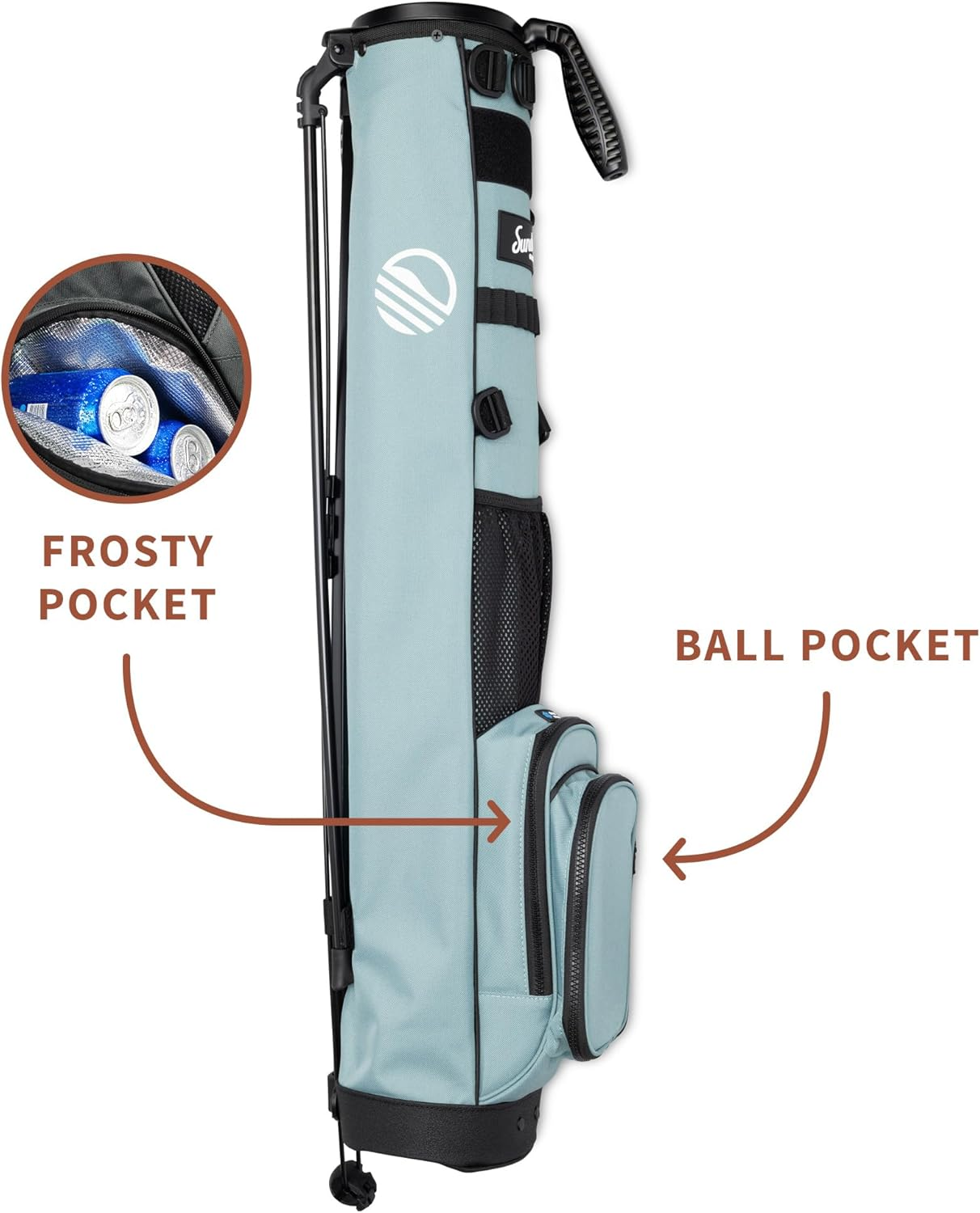 Sunday Golf Loma XL Bag - Lightweight Sunday Golf Bag with Strap and Stand &ndash; Easy to Carry Pitch N Putt Golf Bag &ndash; Golf Stand Bag for the Driving Range, Par 3 and Executive Courses, 3.4 Pounds image number 5