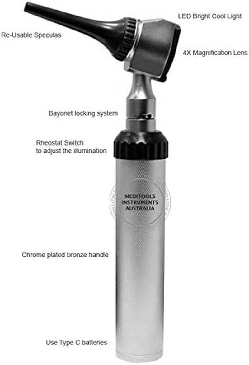 PROSKOP&reg; Veterinary Otoscope Ophthalmoscope Set, Ear Examination, Professional Diagnostic, Vet Otoscope Set, Otoscope for Dogs, Pet Otoscope, Canine Otoscope, Earache, Ear Canal Exam, Eardrum Exam, Premium