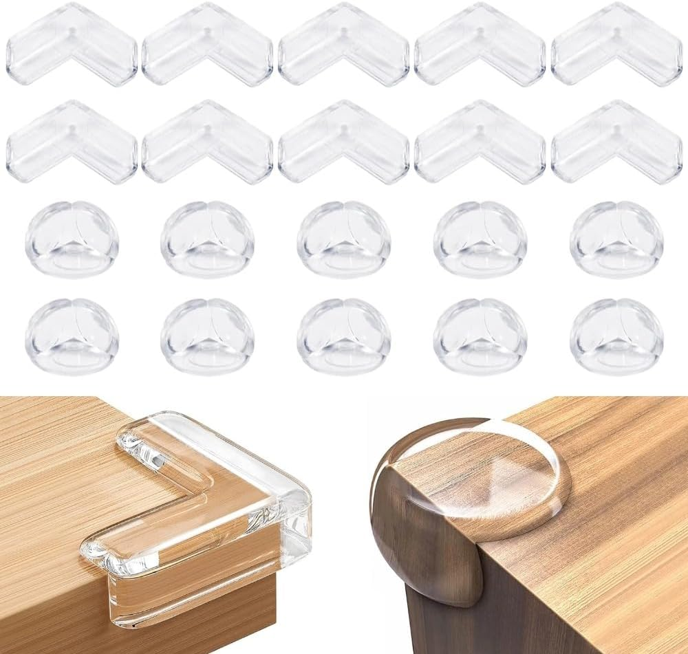 Poemtian 20 Pack Corner Protector Baby, Baby Safety Corner Guard,Premium Clear Furniture Edge Corner Protector,Table Corner Protectors Baby Corner Protector Guards Clear Corner Protectors image number 4