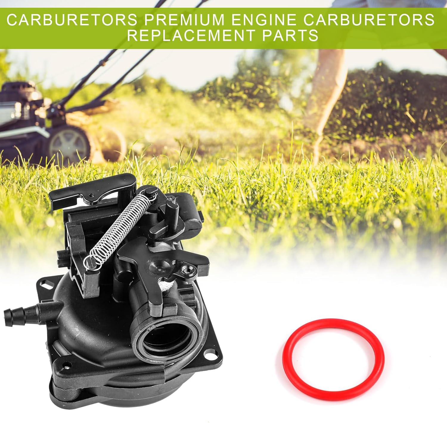 2Pcs Carburetor Replacement, 3.85X3.46X2.75 Inch Lawnmower Carburetor Carburetor Carb Kit Lawn Mower Engine Replacement Compatible with Briggs & Stratton 799584 798675 59236 593260 image number 5