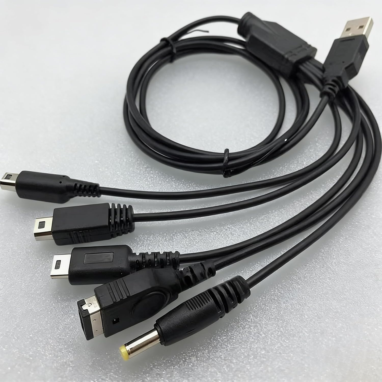 JANGJANG 5 in 1 USB Charger Cable Compatible with Nintendo DS Lite Wii U New 3DS XL/LL 3DS XL/LL 2DS Dsi XL/LL NDS GBA PSP 3000, Multi Function Fast Charging Cord, Universal Gaming Device Charging image number 1