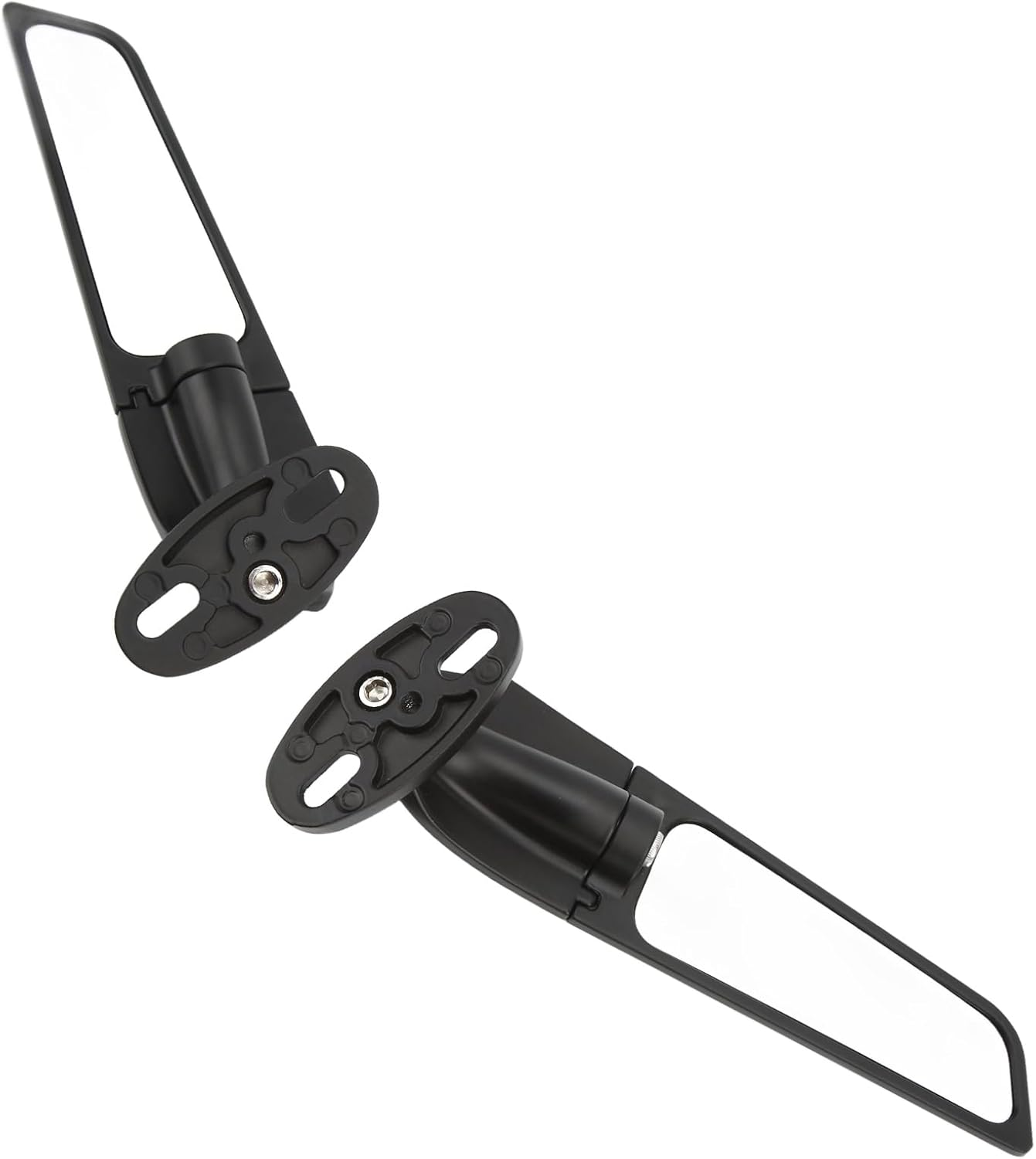 2PCS Modified Motorcycle Wing Rearview Mirrors, Motorcycle Mirrors Rear View with Convex Glass Surface, Motorcycle Accessories for KAWASA 250 300 400 650 H2 H4 image number 5