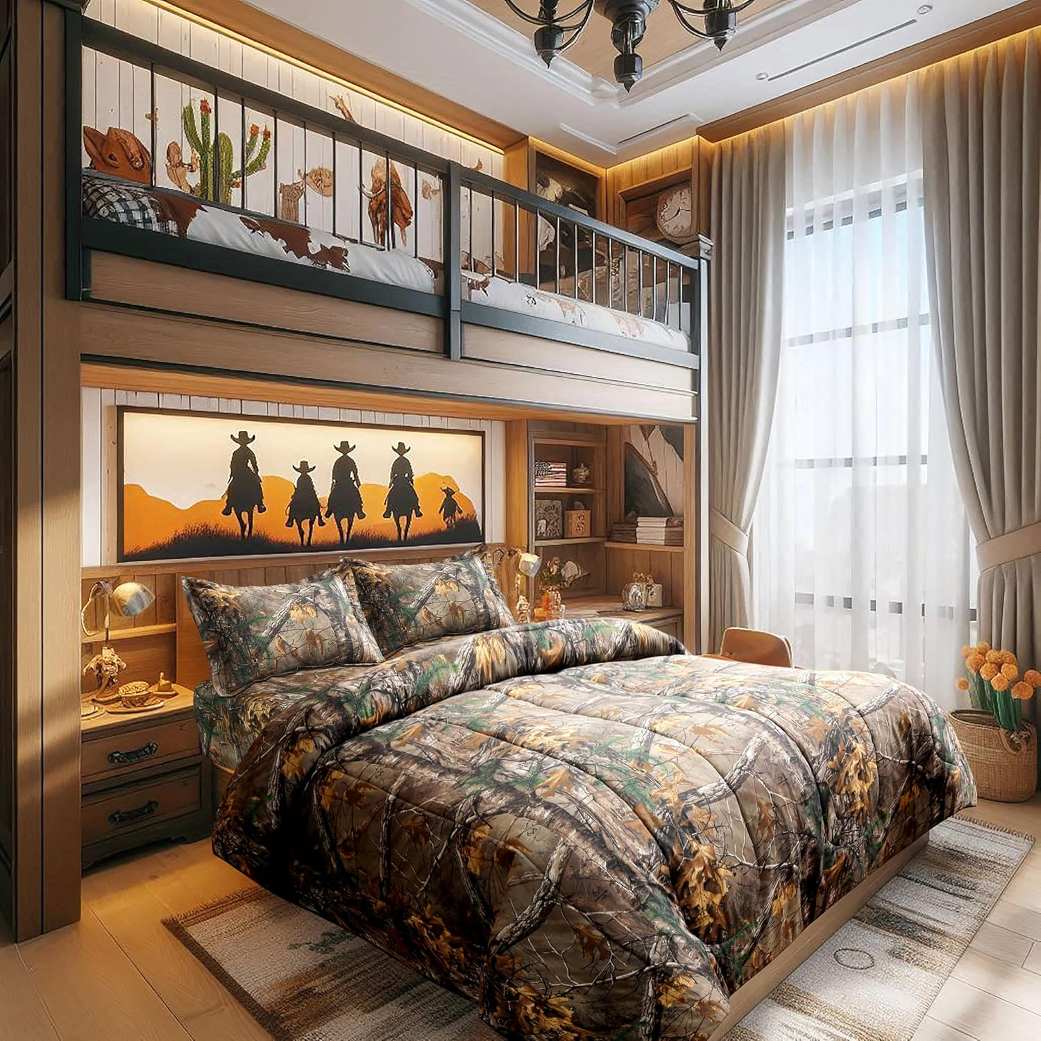 Realtree Xtra Camo Bedding Twin Comforter Set Polycotton Fabric, Super Soft, Easy Care Percale Weave 2 Pcs Comforter Sets for Bedroom, Hunting & Outdoor Camouflage Bedding - Twin