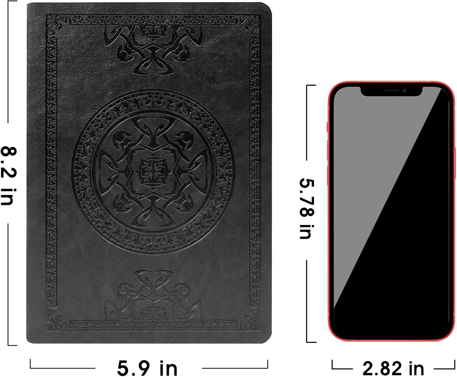 CAGIE Lined Journal for Men Soft Cover Notebook Leather Journals for Writing, 180 Lay Flat Vintage Mens Journal Personal Diary, 5.7'' X 8.3'', Black image number 1