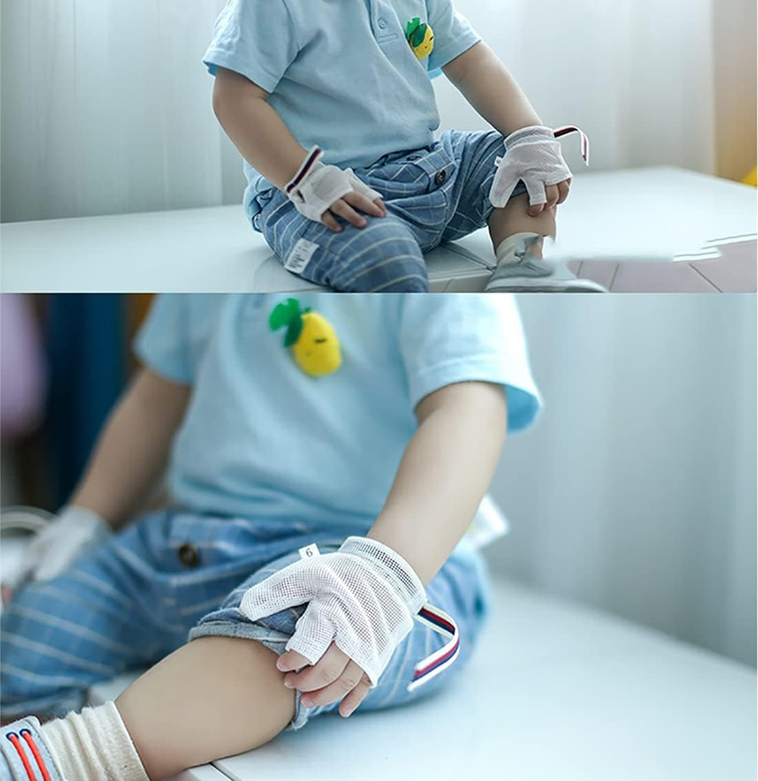 4 Pcs Thumb Sucking Stop for Kids Baby Stop Thumb Sucking Thumb Guard for Thumb Sucking (XM) - L image number 2