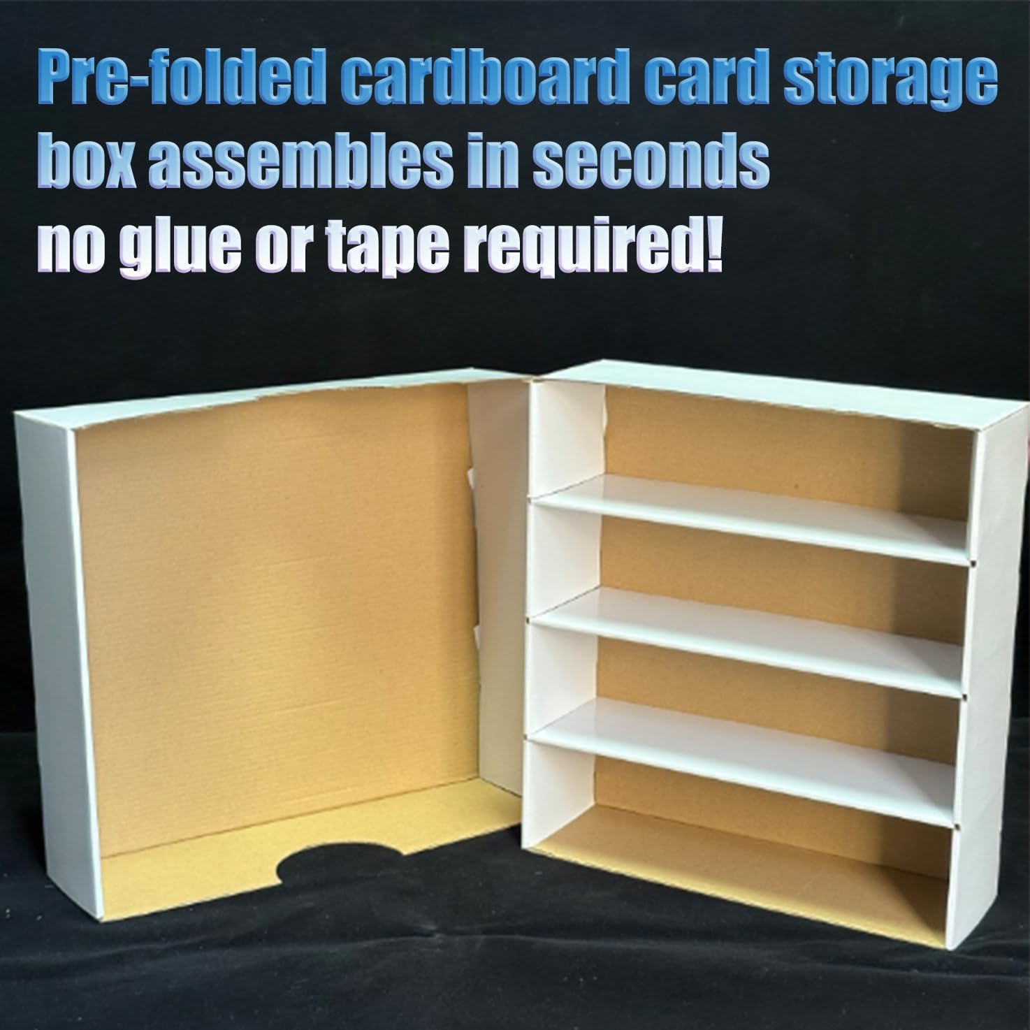 WADY 3200Count Trading Card Storage Box with Lid, Storage Case, Magic Keeper, Trading-Card Storage Box, 4-Row Corrugated Board Box Organizer for Tcg/Magic/Mtg Storage and Collection image number 1