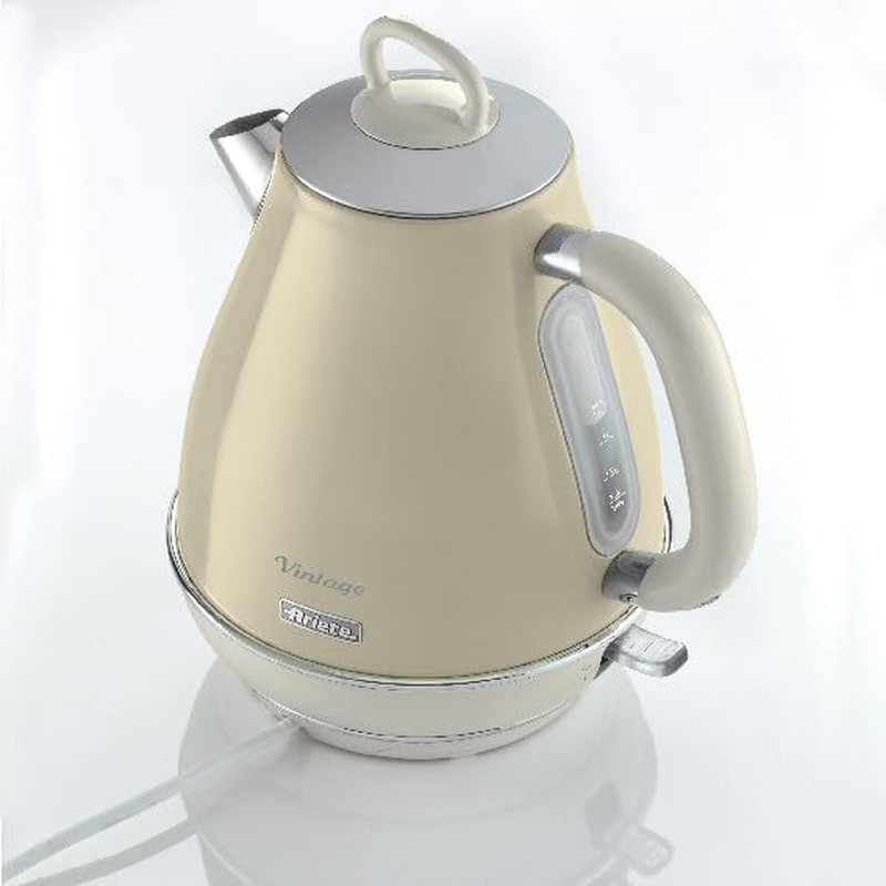 Ariete Vintage Series Electric Kettle 1.7L - Beige - Blue image number 6