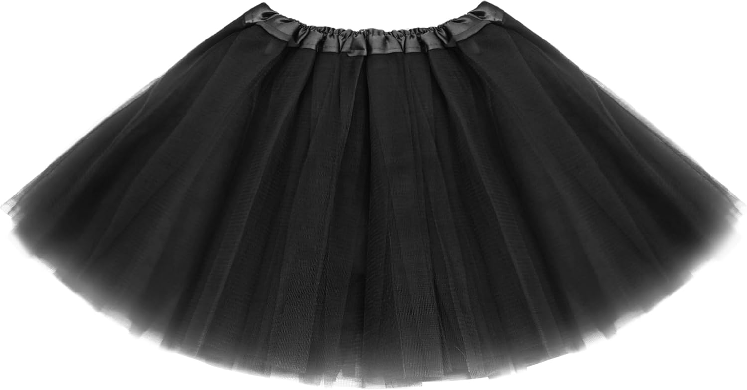 Tutu for Toddler Girls 4-12 Yrs 3 Layer Kids Tutu Skirts Tulle Ballet Tutus Dress up for Party Halloween Costume