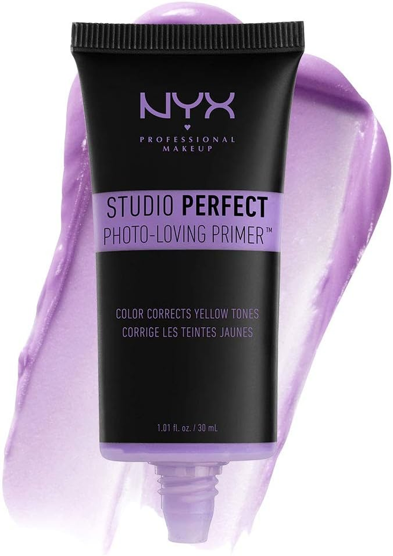 NYX PROFESSIONAL MAKEUP Studio Perfect Primer, Vegan Face Primer - Lavender (Color-Correcting)