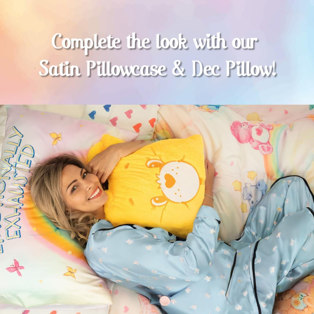 Franco Collectibles Care Bears Classic Retro Rainbow Bedding 5 Piece Super Soft Comforter and Sheet Set with Sham, Twin, (100% Official Licensed Product) image number 7