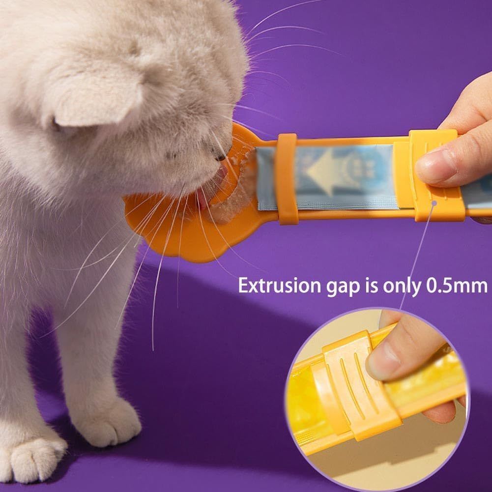 Cat Treat Squeeze Spoon Feeder,6Pcs Cat Strip Food Dispenser,Dogtreat Squeeze Spoons,Pet Strip Feeder Squeeze Spoon Treat Spoon Food Can Spoon,Small Animals Strip Squeeze Spoon image number 4