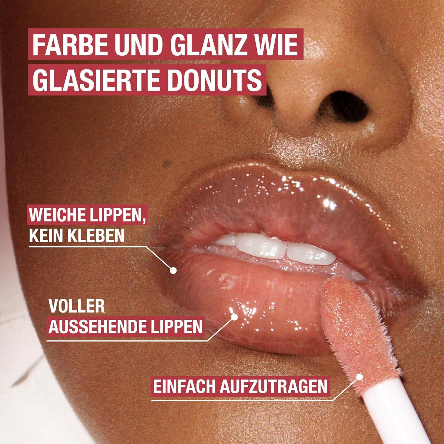 MANHATTAN Volume up Glassy Gloss Moisturising Lip Gloss for Fuller Looking Lips, Easy Application, Vegan Formula, 750 Frosted Berry 10 Ml image number 5