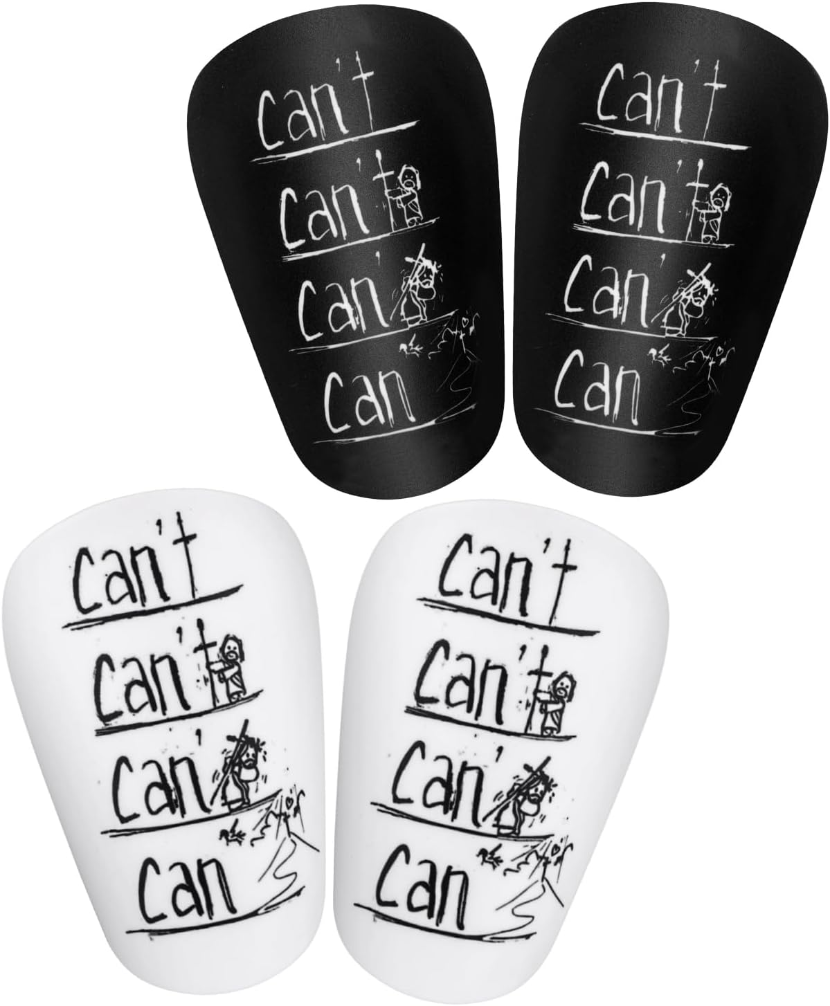 2 Pairs Mini Soccer Shin Guards, 3.94X2.36 Inch Small Shin Guards Anti-Slip Football Shin Pads Protective Shin Guards for Teenagers Children Adults Boys Girls image number 1