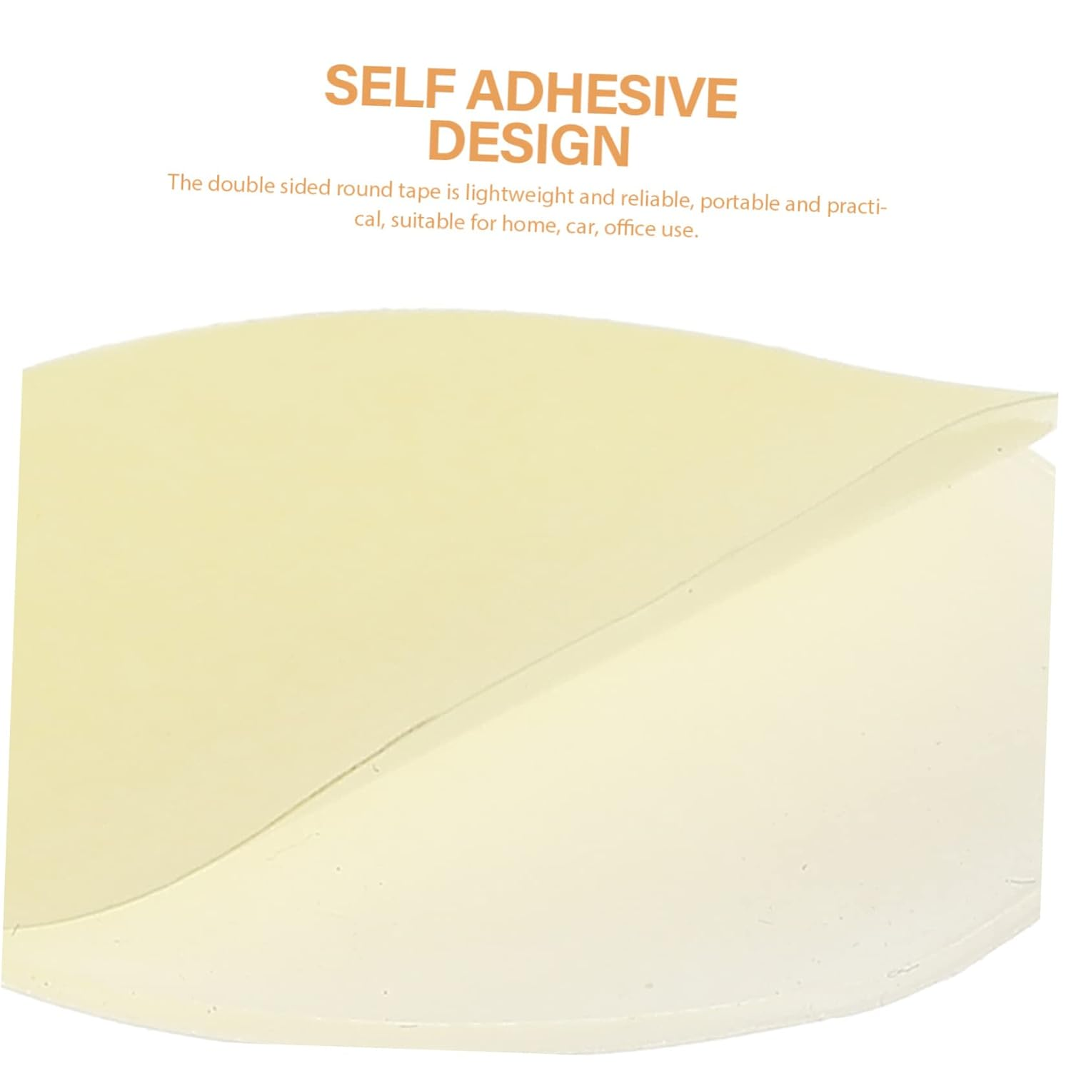 Operitacx 24Pcs Self-Adhesive Double Sided Mounting round Stickers Little Yellow Base Film Easy to Apply for Home Car Decor