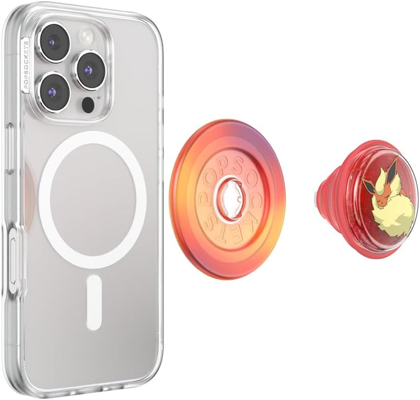 Popsockets Phone Grip for Magsafe with Kickstand, Magnetic Stand, Swappable Top, Secure Hold for Iphone Magsafe Cases, Phone & Tablet Grip, Pokemon - Tidepool Squishy Sleepy Flareon image number 1