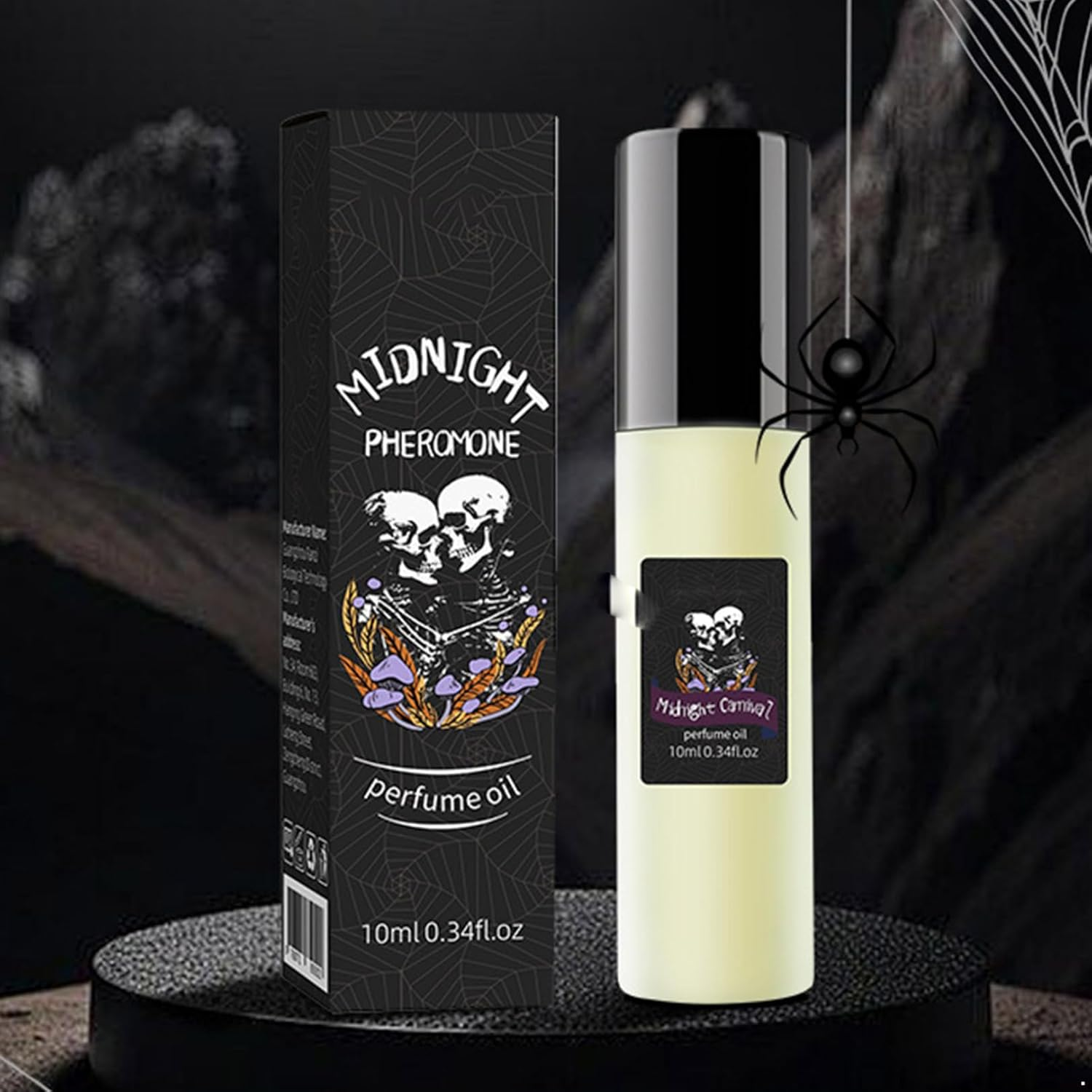 FEESHOW Midnight Pheromone Perfume Oil for Women Men Unisex Long Lasting Fragrance for Night Parties Halloween Dates Black One Size image number 6