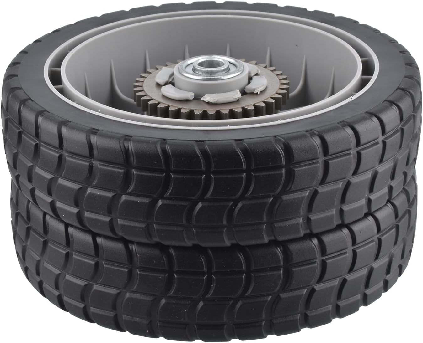 2 Pieces 8-Inch Lawn Mower Rear Wheel with Gear for Honda 42710-VE2-M01ZE 42710-VE2-M02ZE HRR216K6 image number 2