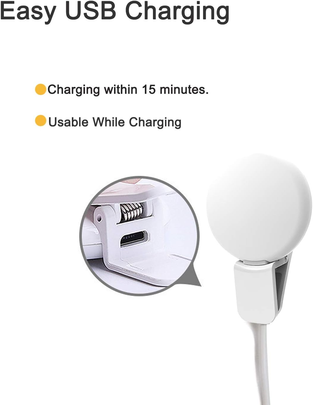 Mini Ring Light, Sansent Small Clip on Ring Light,Portable LED Light for Phone, 3-Level Adjustable Brightness Selfie Light (0.4 Inch)