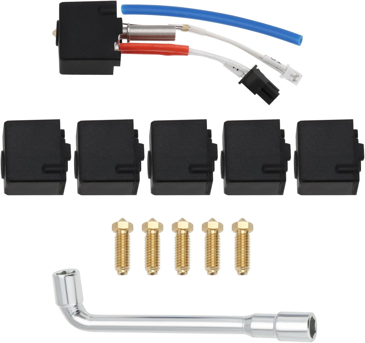 VGOL 1 Sets of 3D Printer Hotend Kit Compatible with Anycubic Kobra 2 Kobra 2 Neo Kobra 2 Pro Kobra 2 plus Kobra 2 Max High Speed 3D Printer with 5PCS Nozzles and 5PCS Silicon Socks image number 3