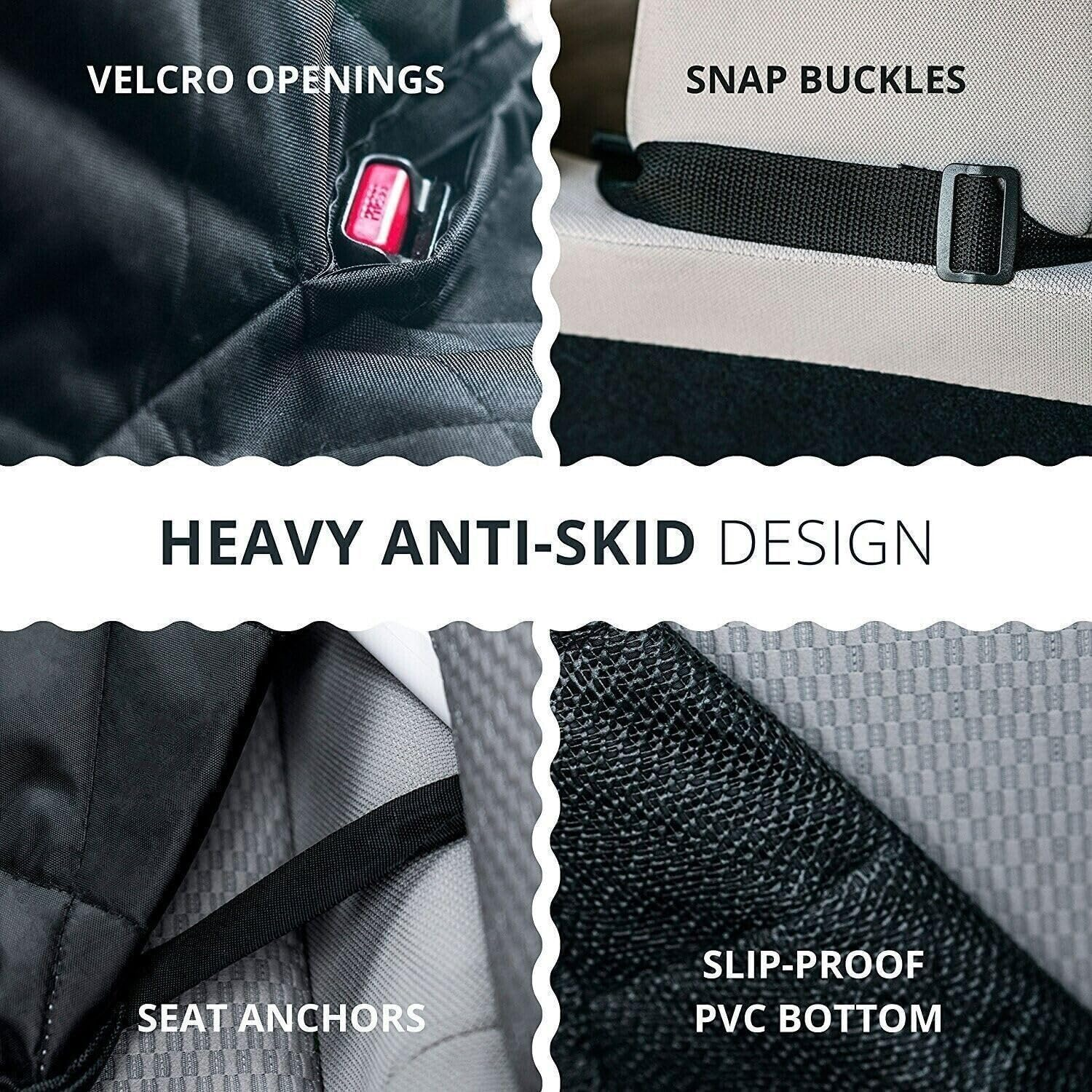 Dog Car Seat Cover, CACATUA Premium Seat Cover for Back Seat, Waterproof & Wear-Resistant Pet Seat Cover with Mesh Visual Window & Seat Belt Opening & Storage Pockets, for Cars, Trucks and SUV image number 5