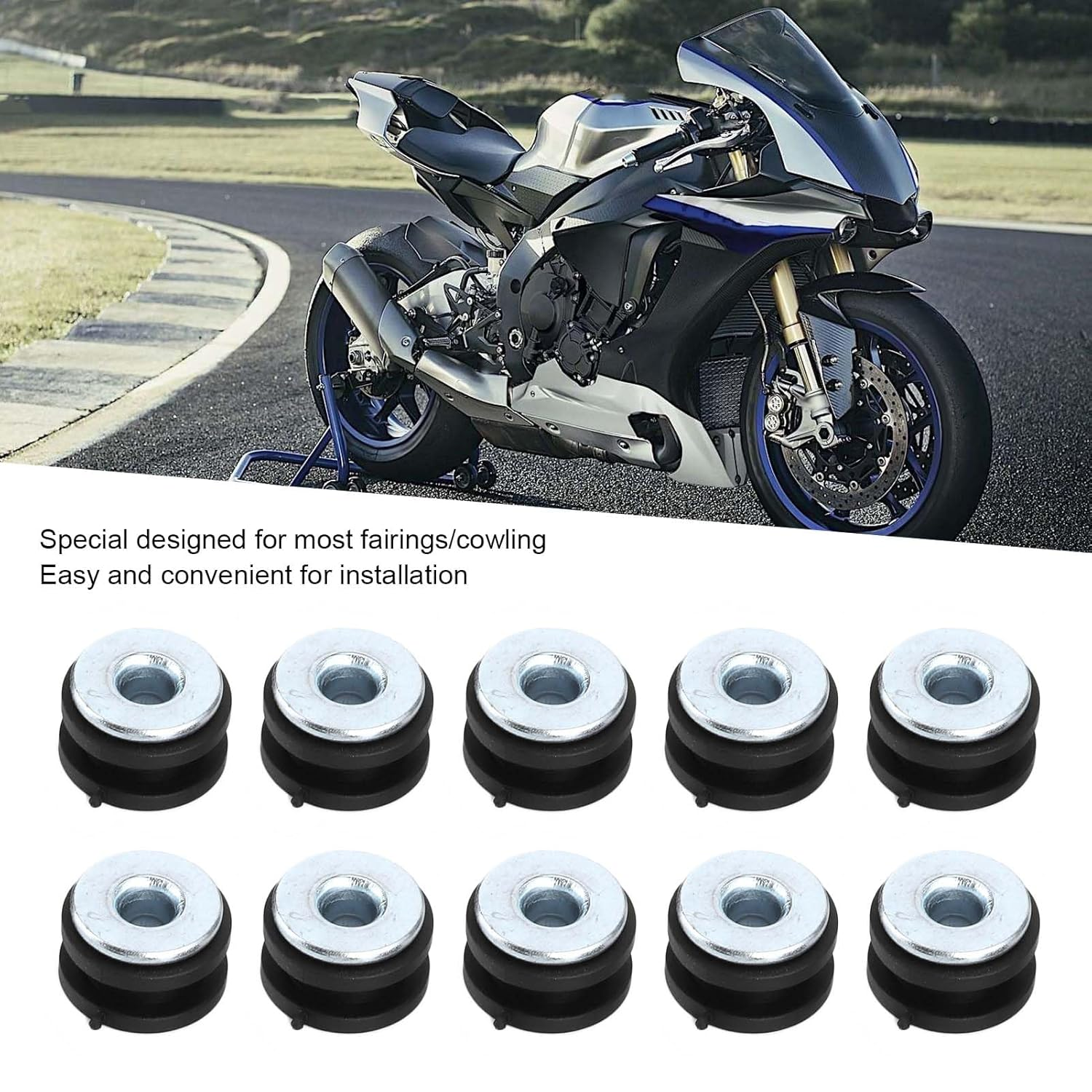 Motorcycle Rubber Grommets Kitfairing and Cowling Replacement Accessories for Secure Fitmentcompatible with Most Bikesvibration Reduction Solution image number 3