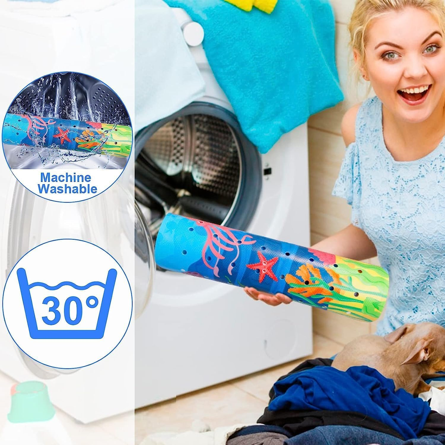 Mumoo Bear Baby Bath Mat for Tub for Kids, 40 X 16 Inch Extra Long Kid Bathtub Mat Non Slip, Cartoon Bath Tub Shower Mat anti Slip with Drain Holes and Suction Cups (Shark, 40 * 16In)