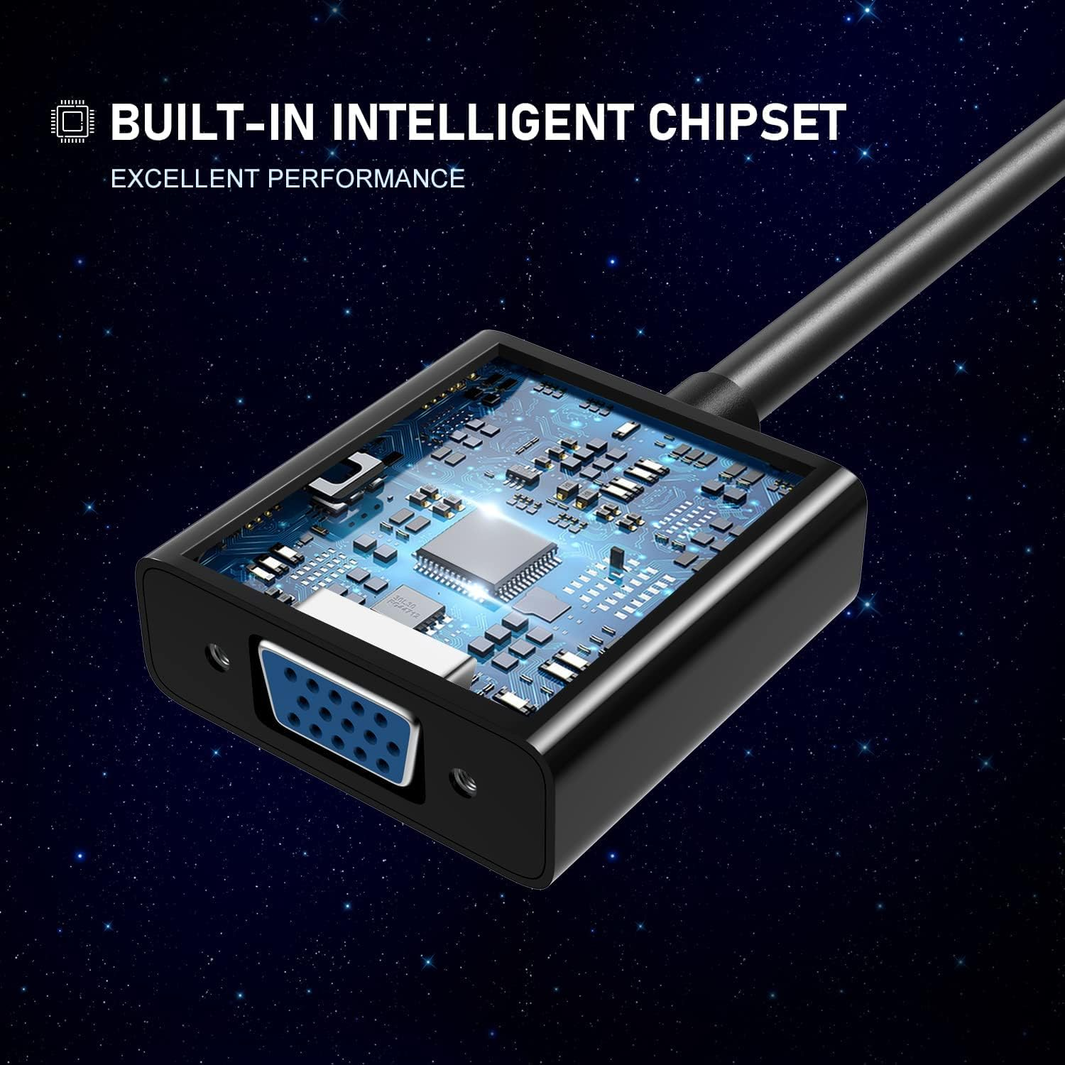 HDMI to VGA Adapter, Gold-Plated HDMI to VGA Converter (Male to Female), Compatible for Computer, Laptop, PC, Monitor, Projector, HDTV, Chromebook, Raspberry Pi, Roku, Xbox and More image number 3