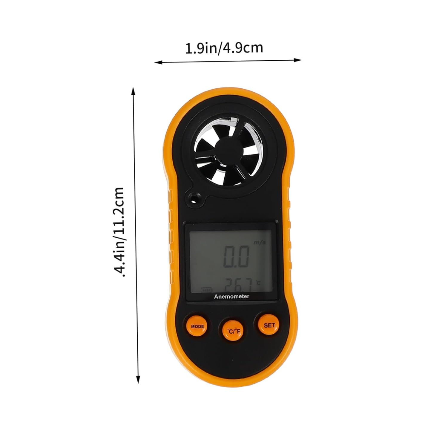 UPKOCH Handheld Digital Anemometer with Backlight High Precision Airflow and Wind Speed Temperature Measurement Auto Power off for Indoor Outdoor Use image number 2