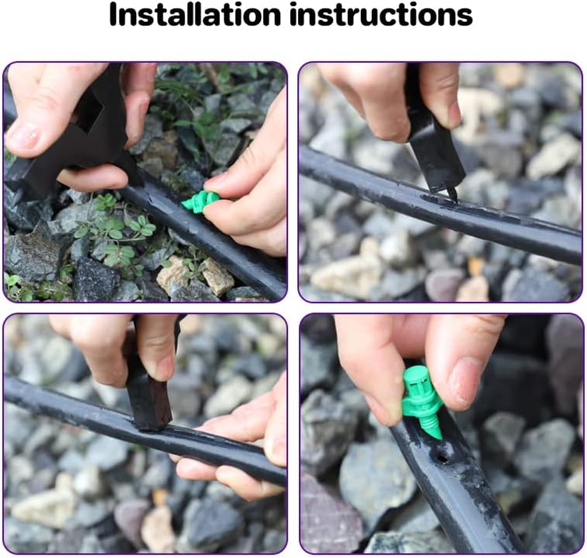 AIMALL 50PCS Micro Spray Jets 90-360D Watering Misting Nozzle Sprinkler Irrigation, Durable Plastic Misting Sprinklers, Easy Install on PVC/PPR/PE Pipes image number 5