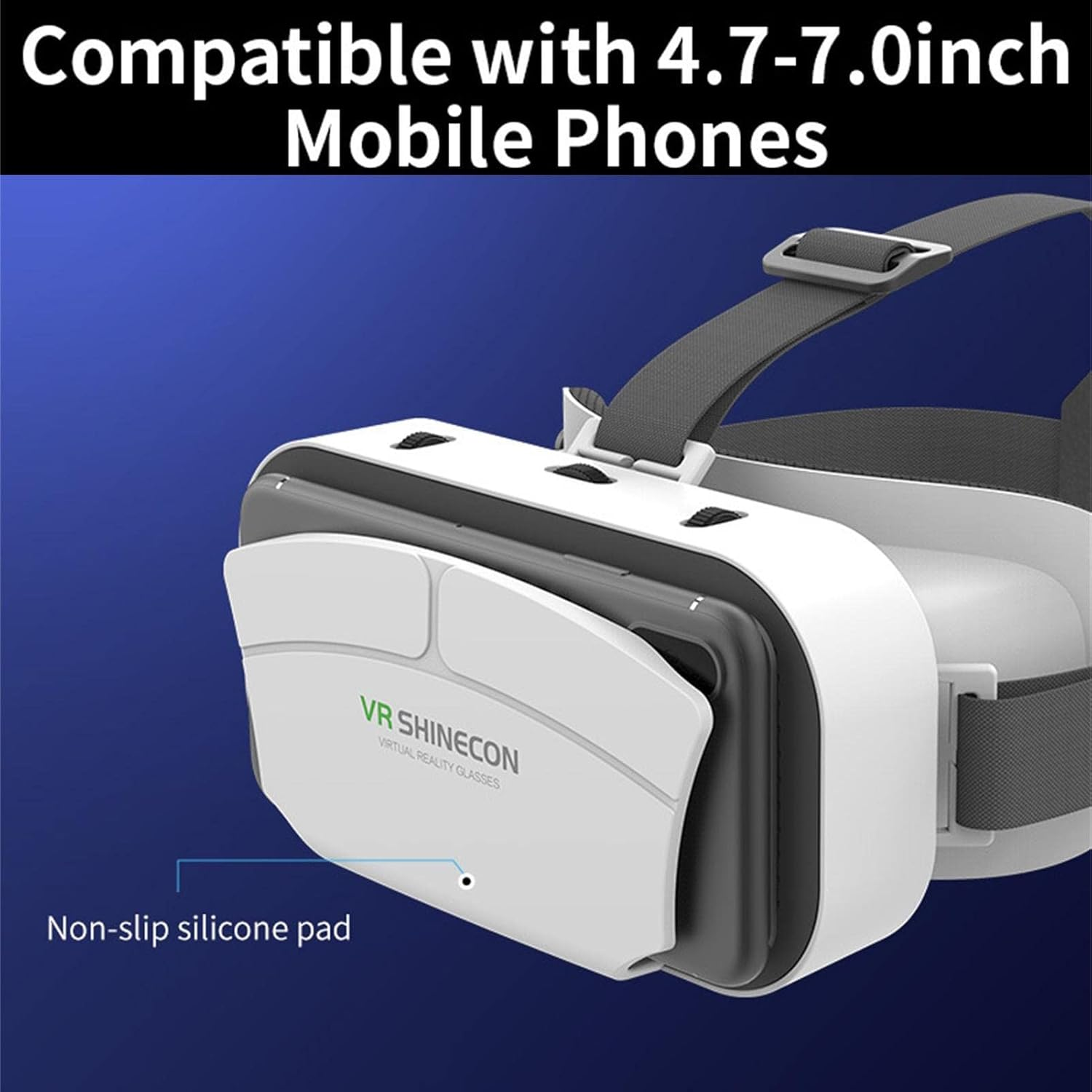 3D VR Virtual Reality Headset, Adjustable VR Headset for Adults Watching Movies, Comfortable VR Goggles/Glasses Suitable for All Smartphones with 4.5-7.0 Inch Screen Youngwier image number 1