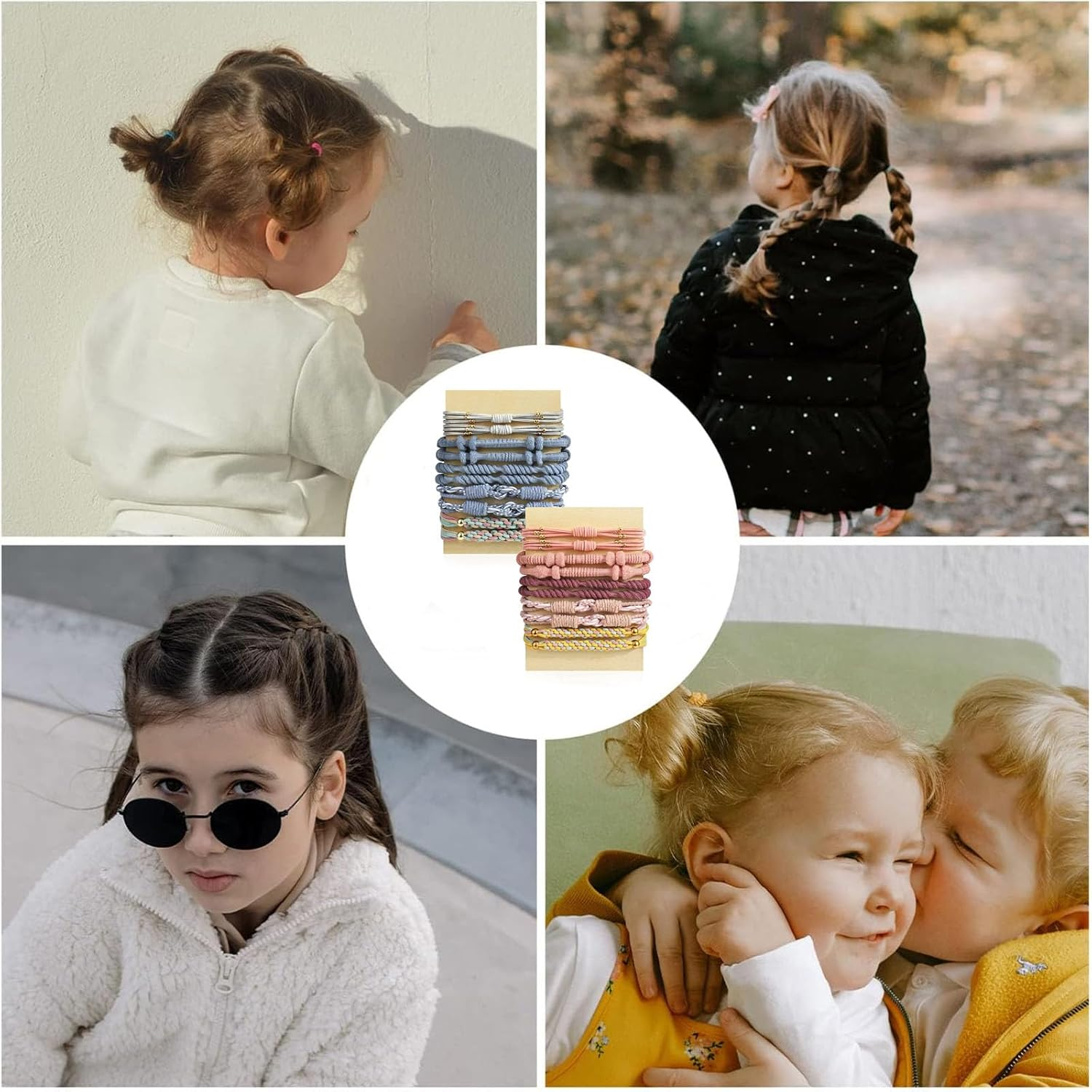 Boho Hair Tie Bracelets for Women 10 Pcs, Stylish & Comfortable Adjustable Wristbands for Thin/Thick Hair, Fashionable Ponytail Holder & Wrist Wrap Gift Set image number 5