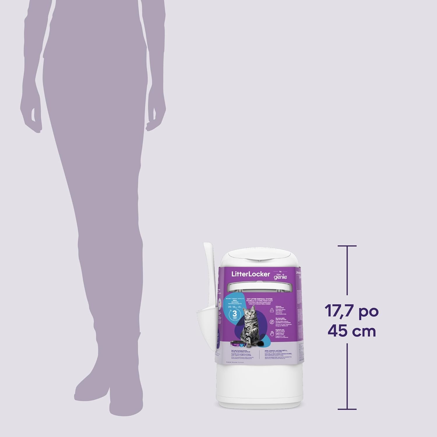 Litterlocker Fashion 10400 Cat Litter Disposal Bin image number 6