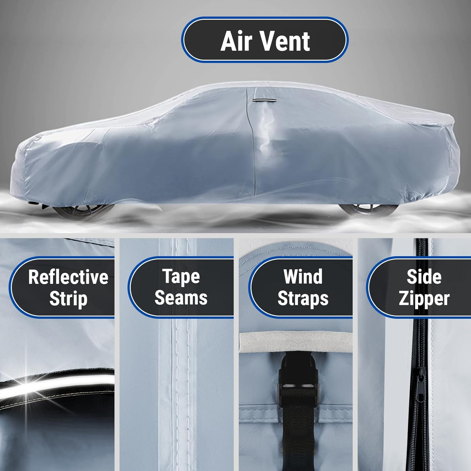 Icarcover Premium Car Cover for 1989-2005 Mazda Miata MX-5 Heavy Duty Waterproof All-Weather Automobiles Custom Fit Indoor Outdoor UV Snow Protection Covers with Straps and Bag image number 5