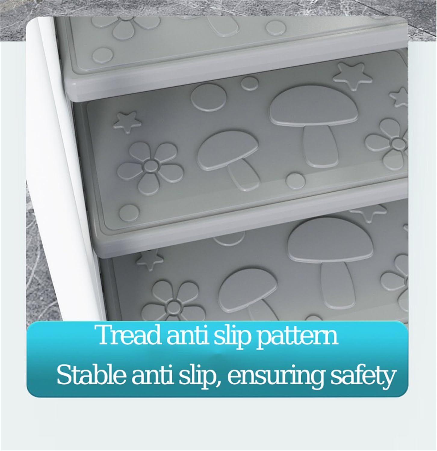 Tcoiyt Adjustable 2 Steps to 3 Steps Toddler Step Stool, Toddler Step Stool with Handles and Non-Slip Steps, Step Stool for Toilet Potty Training, Step Stool for Toilet Potty Training-White image number 2