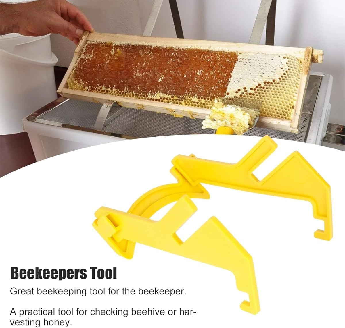 AIMALL Beekeeping Tools Plastic Honey Bucket Stand Honey Shaker Machine Honey Bucket Shelf Plastic Bucket Stand, 6.69In X 8.07In X 6.88In(17Cm X 20.5Cm X 17.5Cm) image number 2
