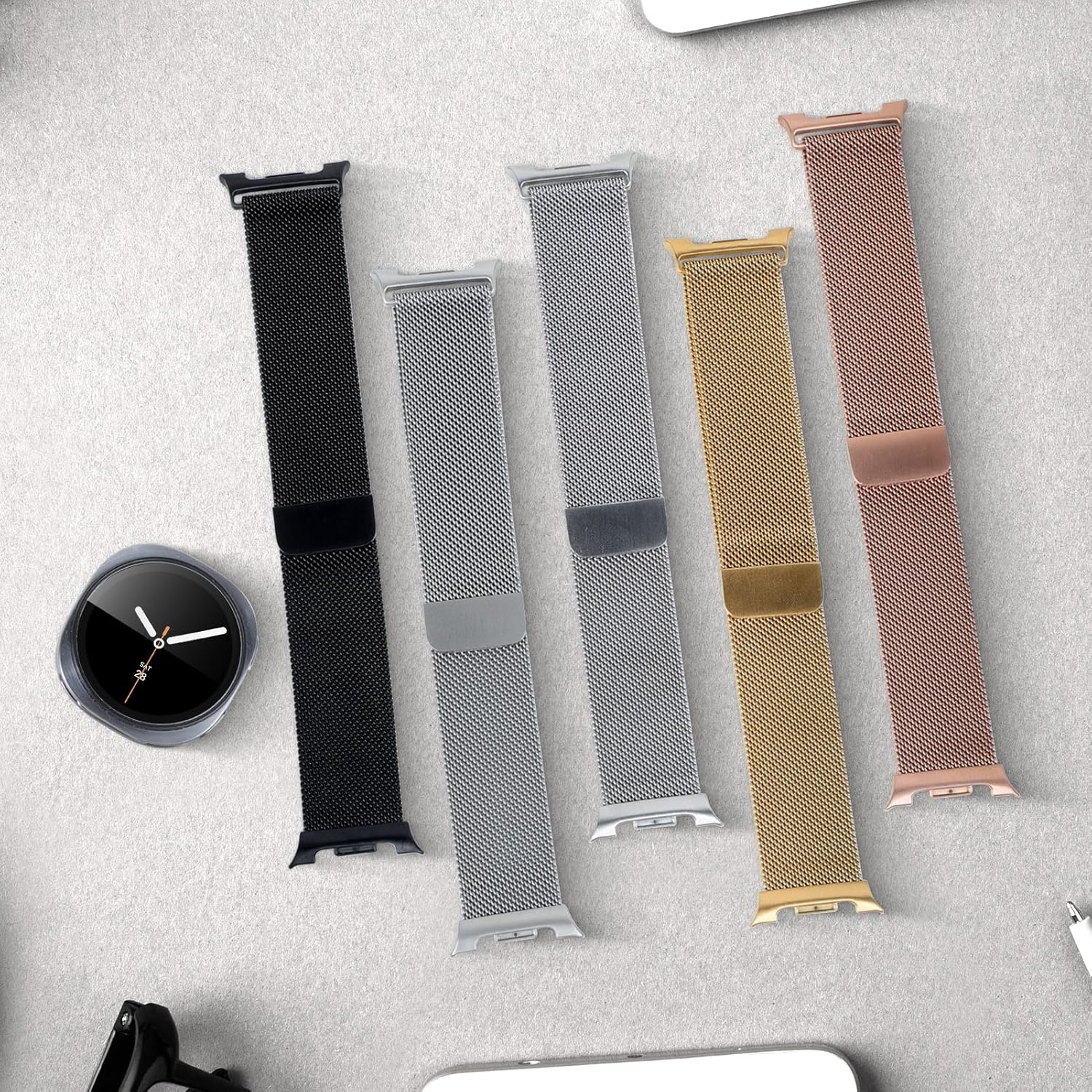 Milanese Loop Metal Band for Samsung Galaxy Watch 8 Band 40Mm 44Mm/8 Classic 46Mm Women Men,Mesh Magnetic Stainless Steel Strap for Samsung Galaxy Watch 8 Bands 44 Mm 40 Mm/8 Classic 46 Mm Wristband image number 1