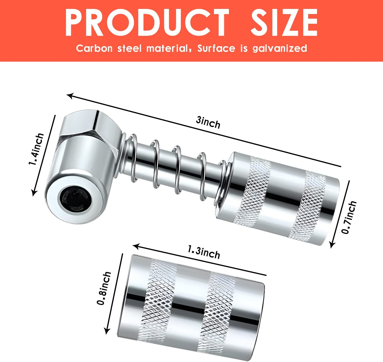 Grease Nozzle Grease,90 Degree Grease Gun Coupler with Sleeve 3 Grease Tool Grease Gun Accessory
