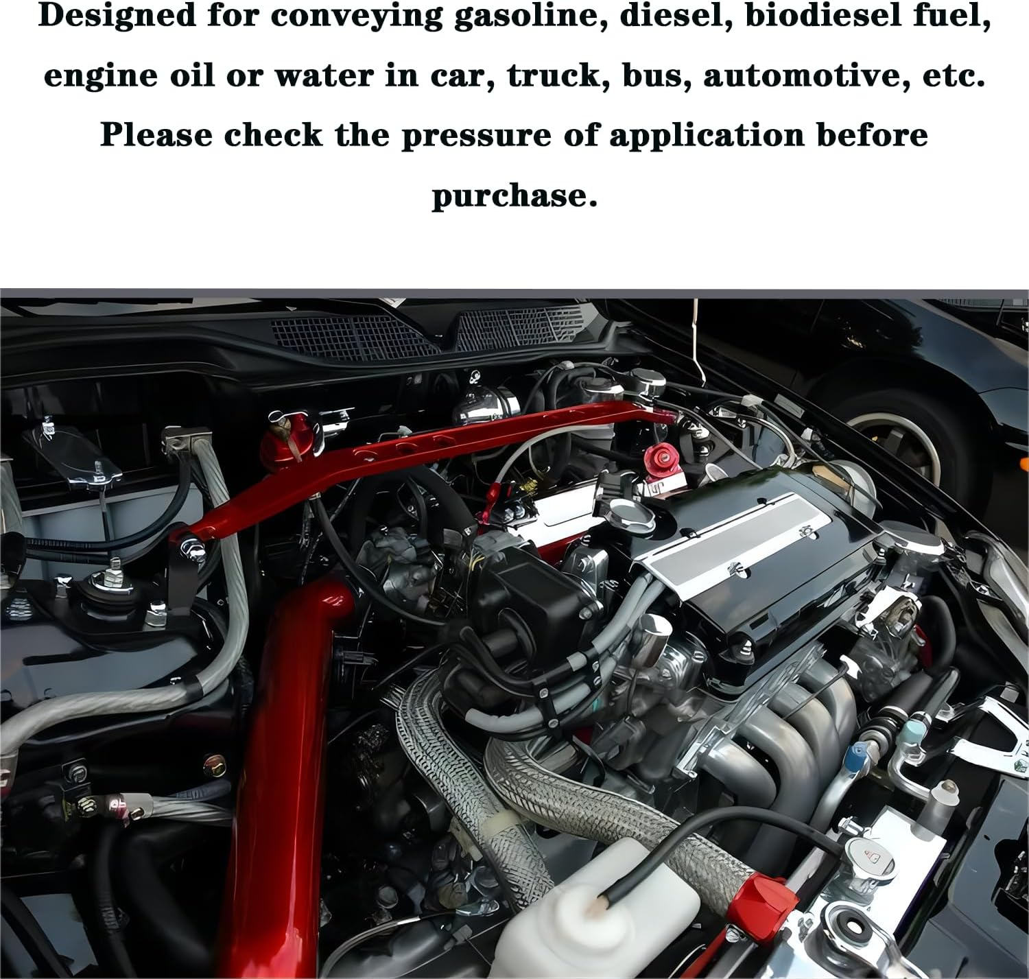 Fuel Line 6Mm ID NBR Fuel Line Hose 6AN Push on Hose for Small Engine 10 Feet image number 5